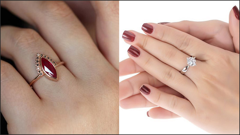 Chọn nhẫn theo d&aacute;ng tay to hoặc mũm mĩm